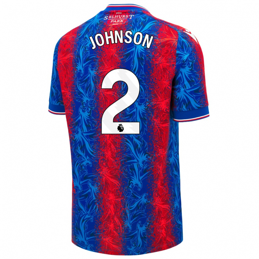 Hombre Camiseta Annabel Johnson #2 Rayas Rojas Y Azules 1ª Equipación 2024/25 La Camisa