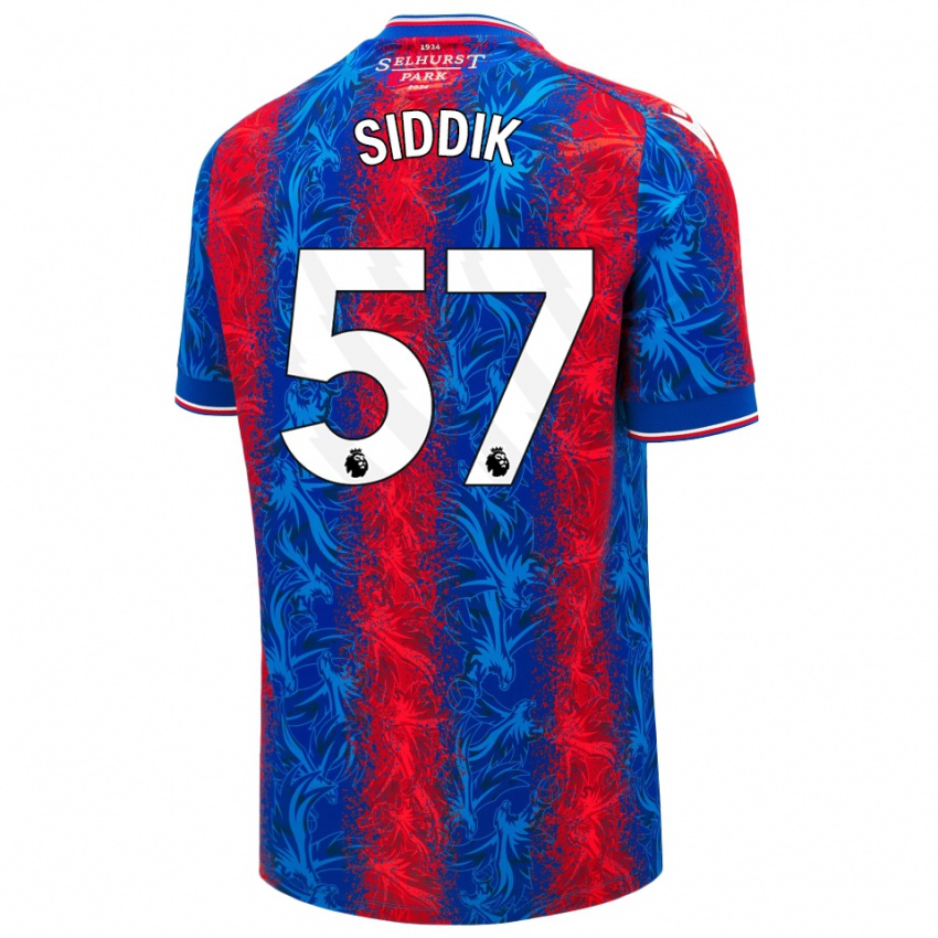 Hombre Camiseta Cardo Siddik #57 Rayas Rojas Y Azules 1ª Equipación 2024/25 La Camisa