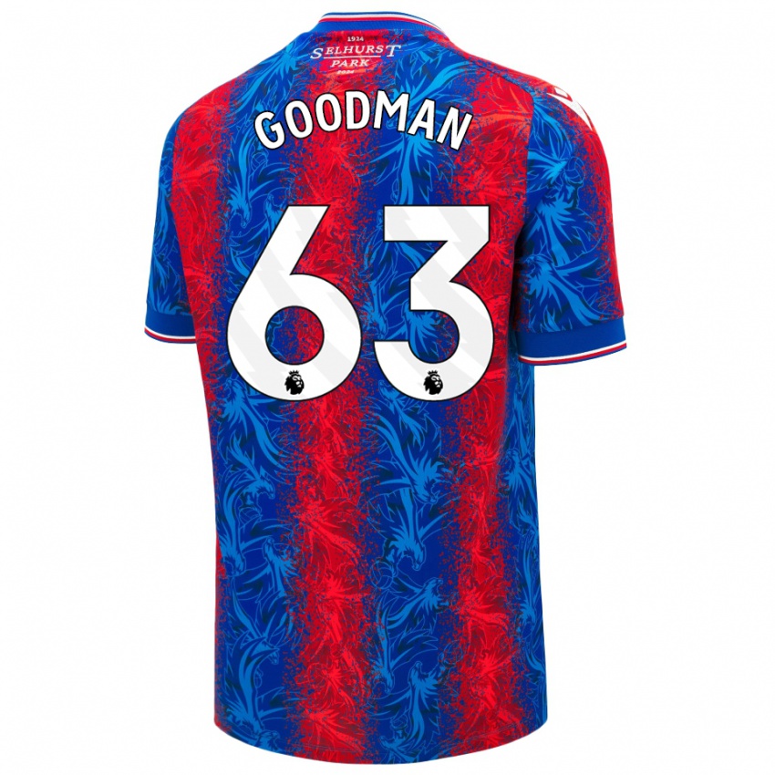 Hombre Camiseta Owen Goodman #63 Rayas Rojas Y Azules 1ª Equipación 2024/25 La Camisa