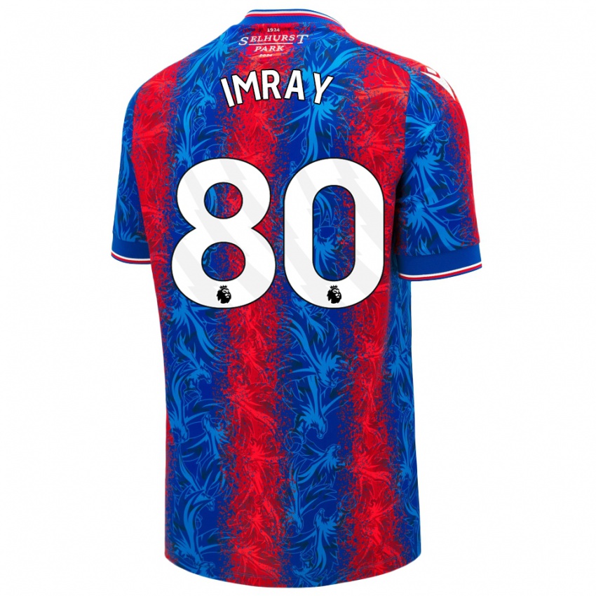 Hombre Camiseta Danny Imray #80 Rayas Rojas Y Azules 1ª Equipación 2024/25 La Camisa