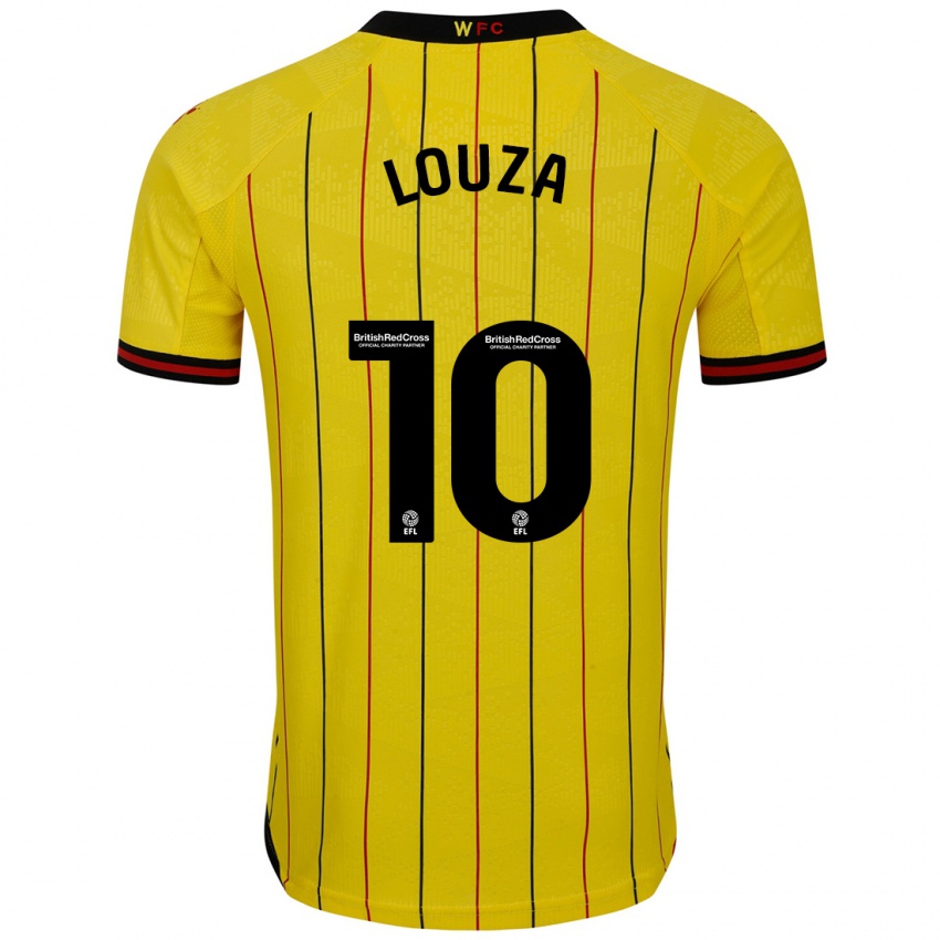 Hombre Camiseta Imrân Louza #10 Amarillo Negro 1ª Equipación 2024/25 La Camisa