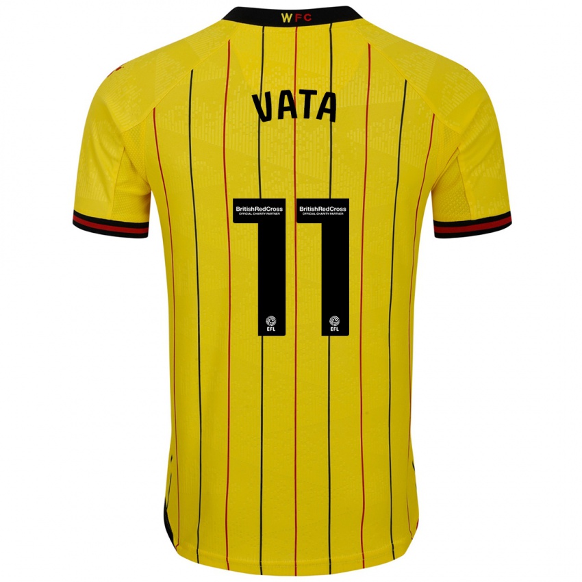 Hombre Camiseta Rocco Vata #11 Amarillo Negro 1ª Equipación 2024/25 La Camisa