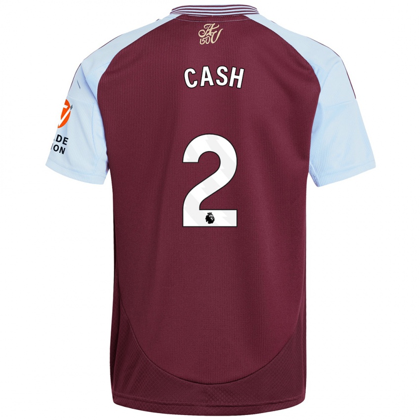 Hombre Camiseta Matty Cash #2 Borgoña Azul Cielo 1ª Equipación 2024/25 La Camisa