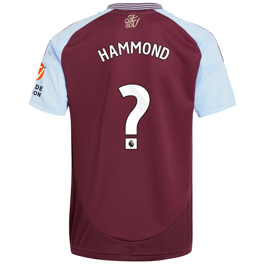 Hombre Camiseta Alex Hammond #0 Borgoña Azul Cielo 1ª Equipación 2024/25 La Camisa