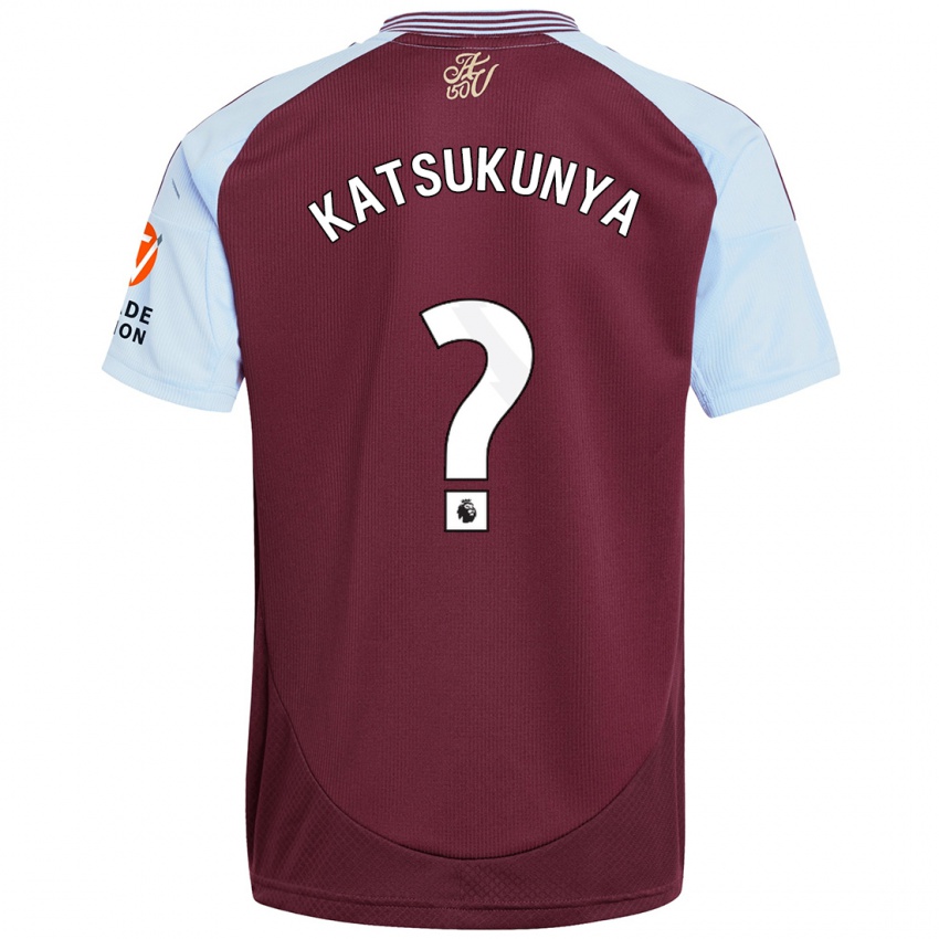 Hombre Camiseta Thierry Katsukunya #0 Borgoña Azul Cielo 1ª Equipación 2024/25 La Camisa