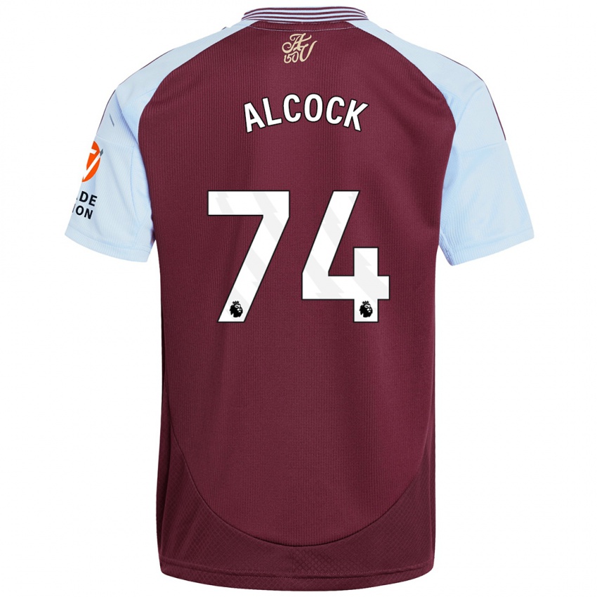 Hombre Camiseta Todd Alcock #74 Borgoña Azul Cielo 1ª Equipación 2024/25 La Camisa