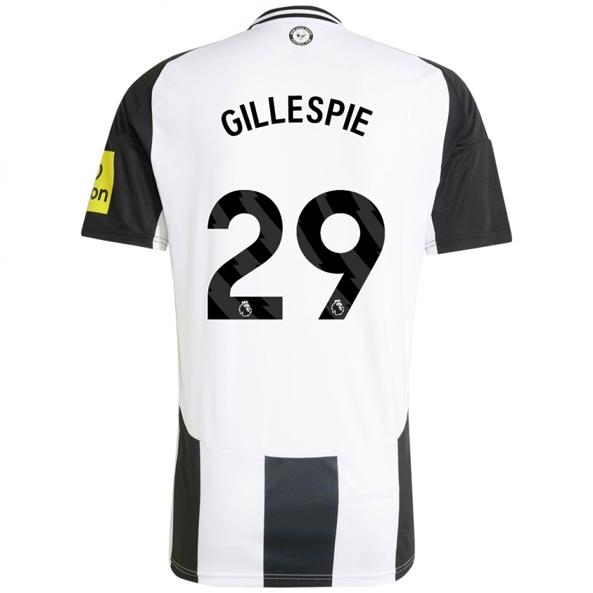 Hombre Camiseta Mark Gillespie #29 Blanco Negro 1ª Equipación 2024/25 La Camisa