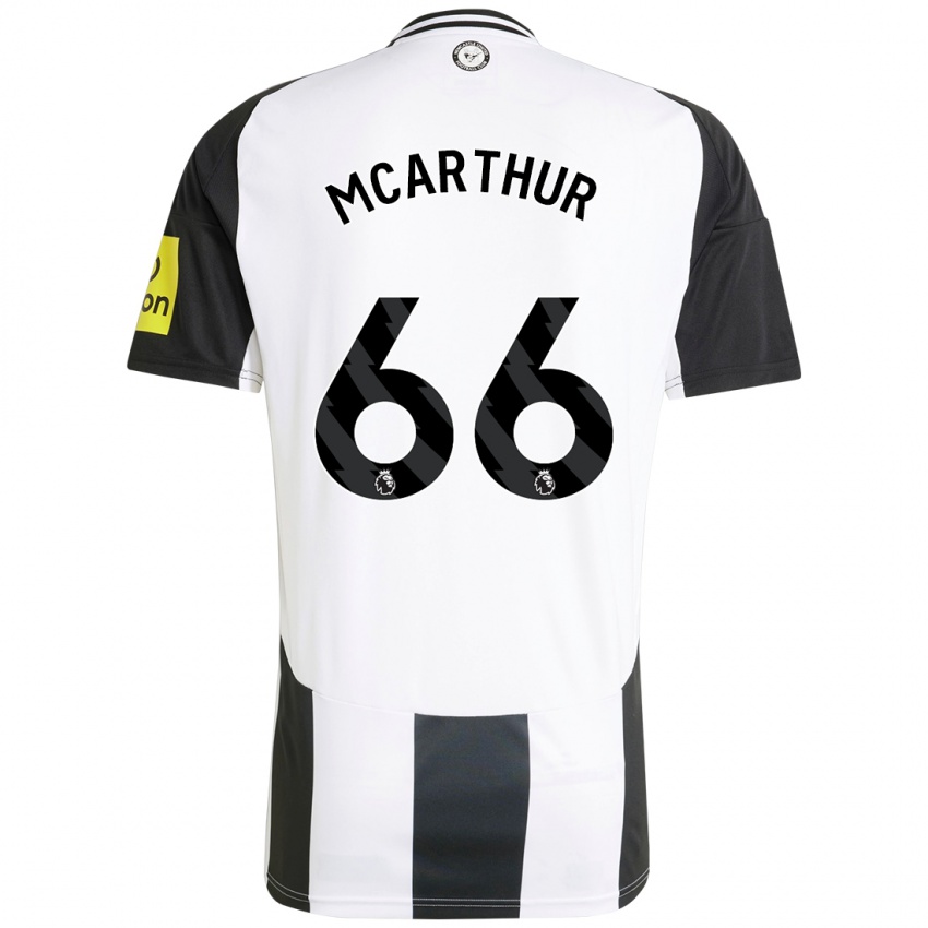 Hombre Camiseta Charlie Mcarthur #66 Blanco Negro 1ª Equipación 2024/25 La Camisa