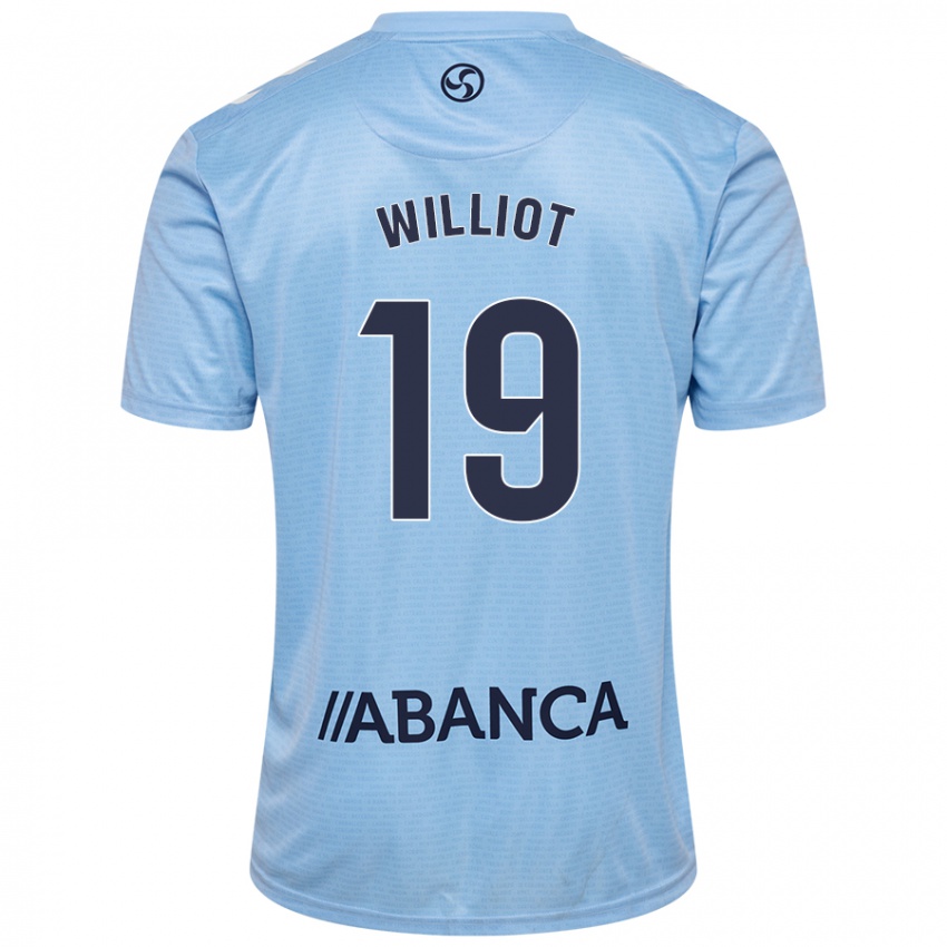 Hombre Camiseta Williot Swedberg #19 Azul Cielo 1ª Equipación 2024/25 La Camisa