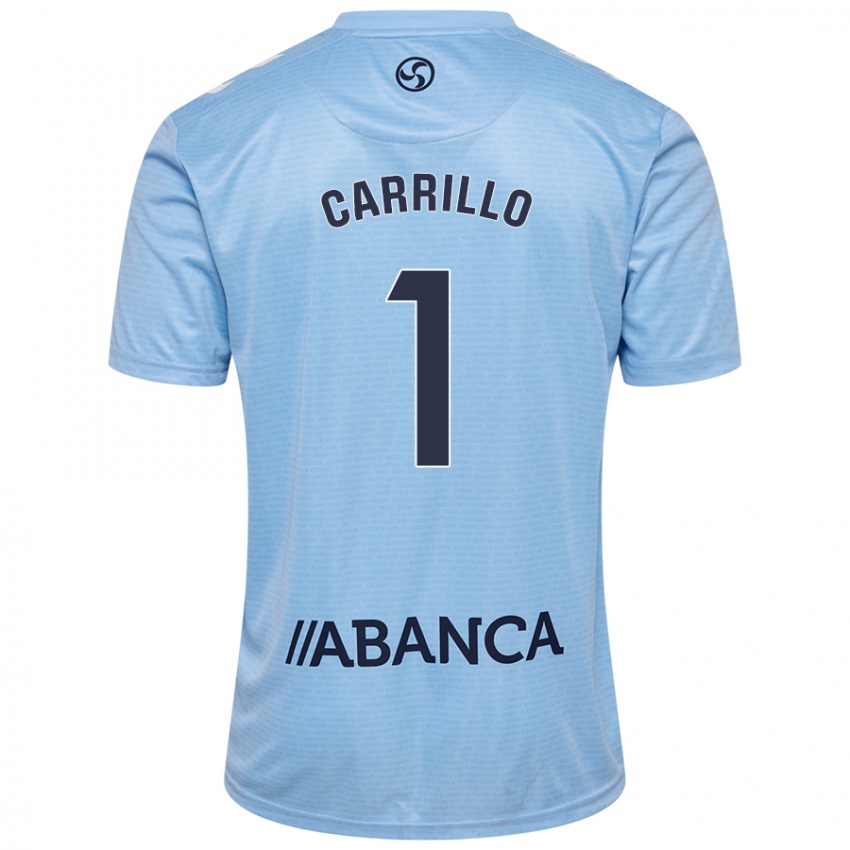 Hombre Camiseta Coke Carrillo #1 Azul Cielo 1ª Equipación 2024/25 La Camisa