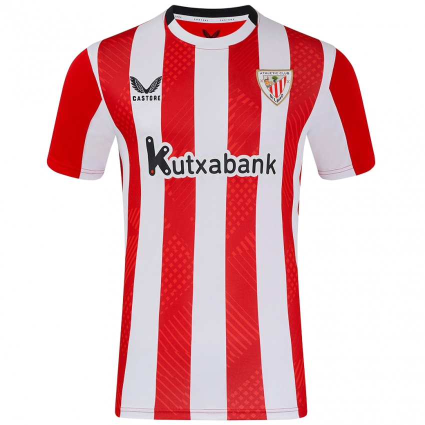 Hombre Camiseta Beñat García #21 Rojo Blanco 1ª Equipación 2024/25 La Camisa