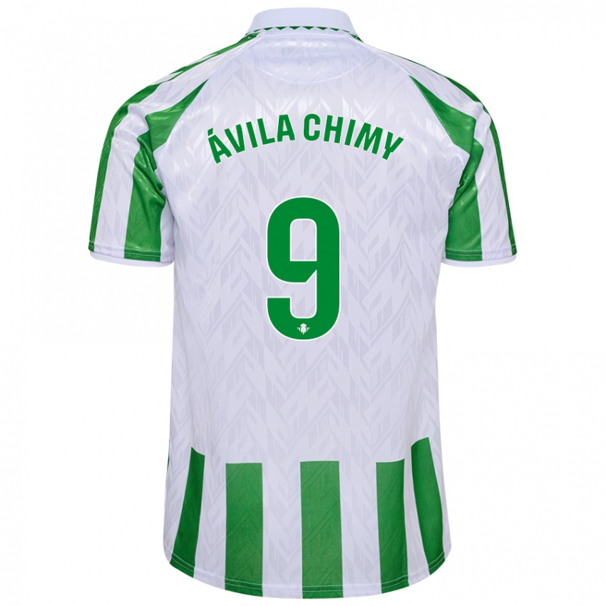 Hombre Camiseta Chimy Ávila #9 Verde Rayas Blancas 1ª Equipación 2024/25 La Camisa