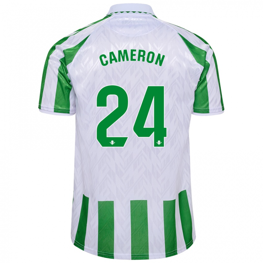 Hombre Camiseta Tiffany Devonna Cameron #24 Verde Rayas Blancas 1ª Equipación 2024/25 La Camisa