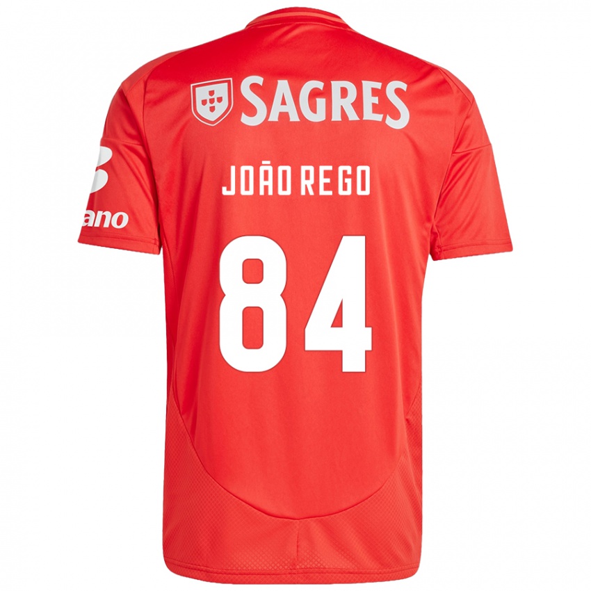 Hombre Camiseta João Rêgo #84 Rojo Blanco 1ª Equipación 2024/25 La Camisa