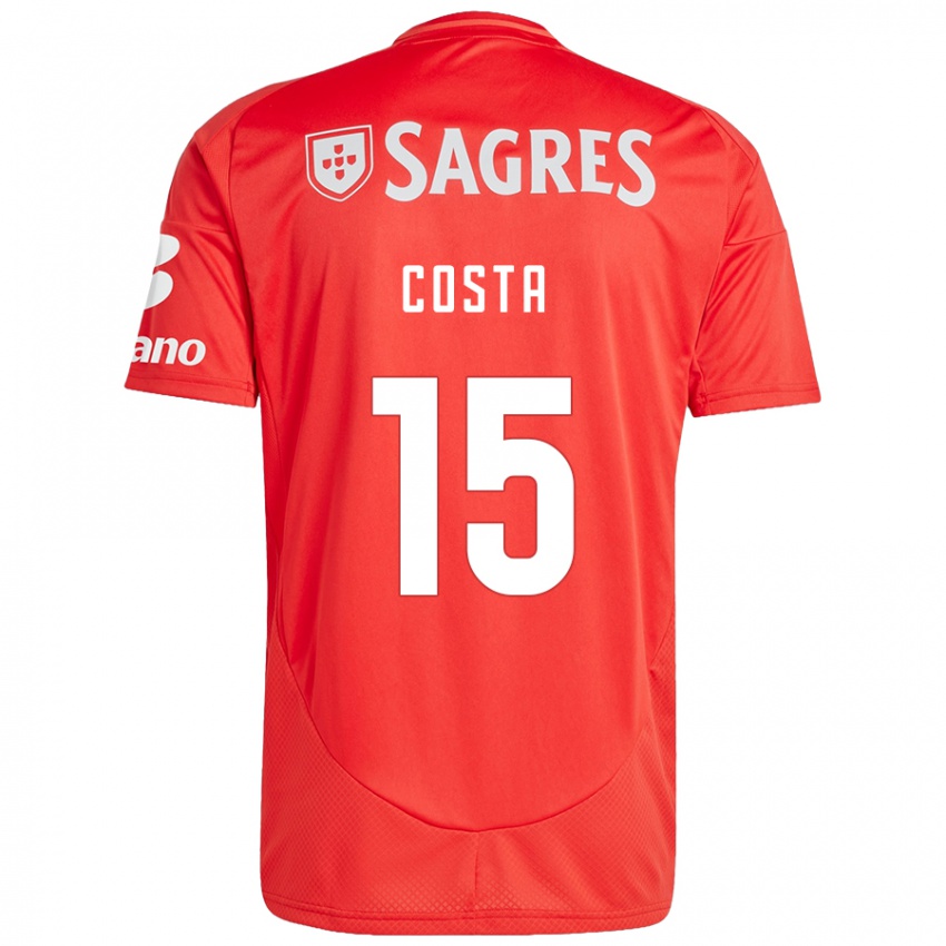 Hombre Camiseta Carole Costa #15 Rojo Blanco 1ª Equipación 2024/25 La Camisa