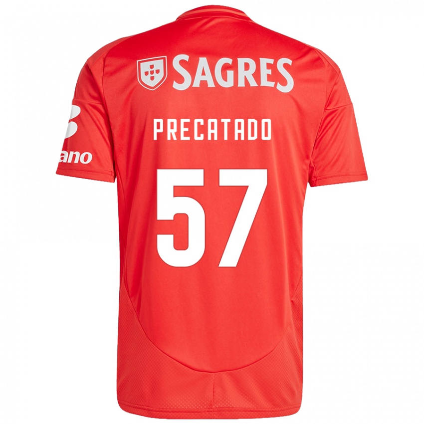 Hombre Camiseta Precatado #57 Rojo Blanco 1ª Equipación 2024/25 La Camisa