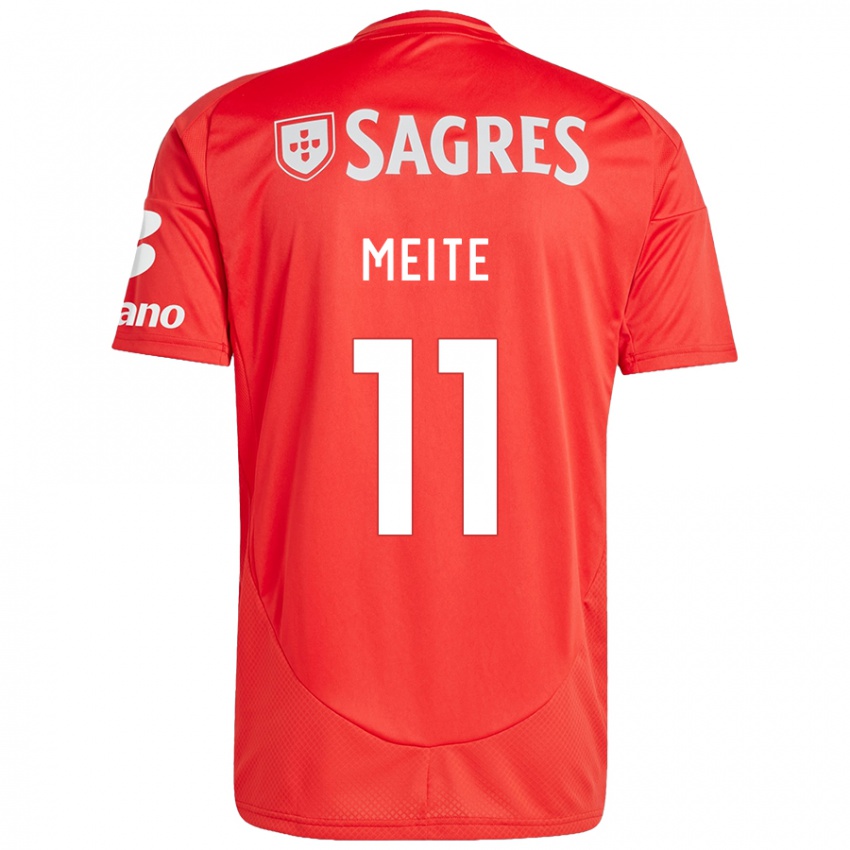 Hombre Camiseta Soualiho Meite #11 Rojo Blanco 1ª Equipación 2024/25 La Camisa