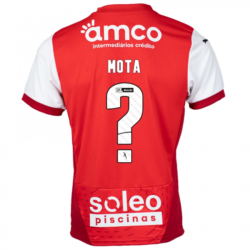 Hombre Camiseta Edgar Mota #0 Rojo Blanco 1ª Equipación 2024/25 La Camisa