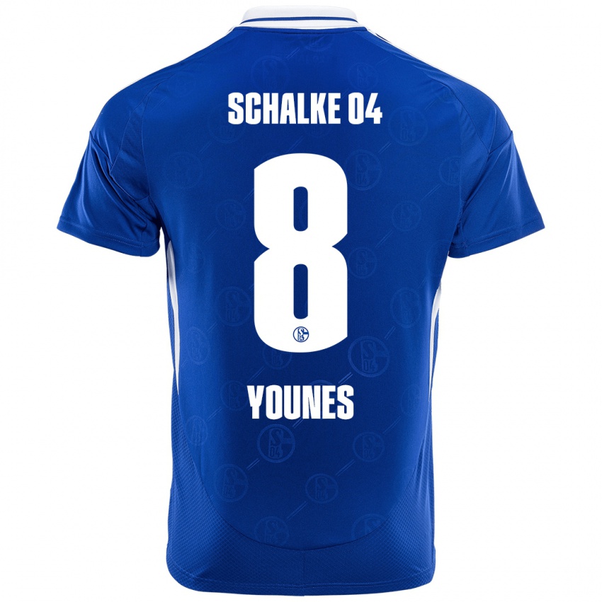 Hombre Camiseta Amin Younes #8 Azul Real 1ª Equipación 2024/25 La Camisa