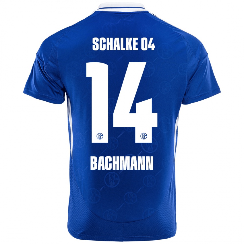 Hombre Camiseta Janik Bachmann #14 Azul Real 1ª Equipación 2024/25 La Camisa