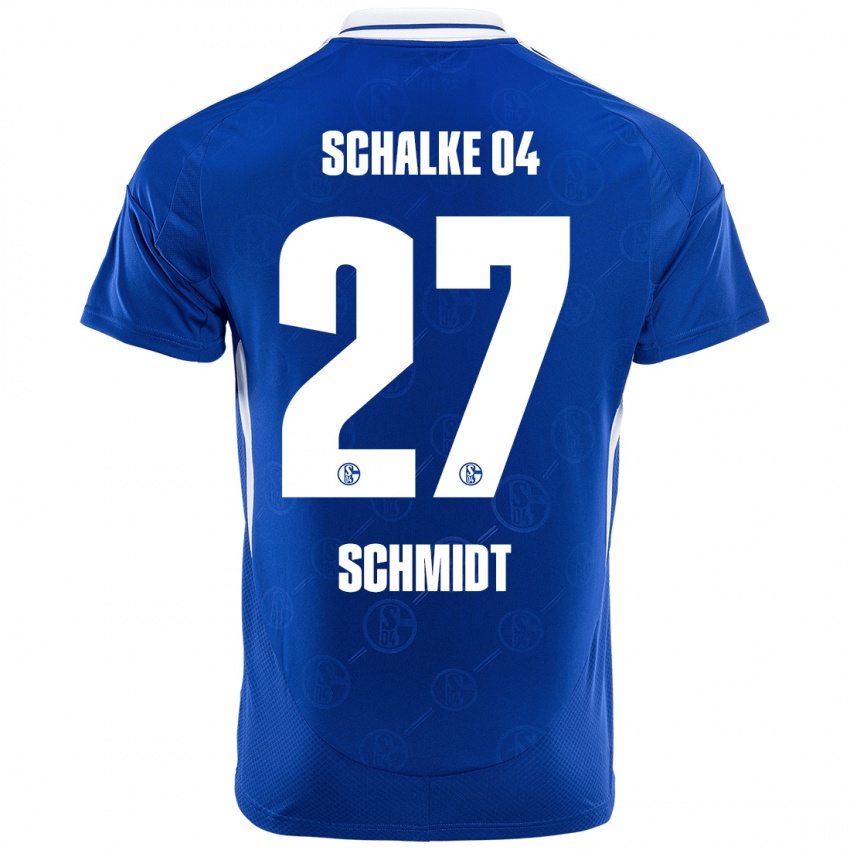 Hombre Camiseta Tim Schmidt #27 Azul Real 1ª Equipación 2024/25 La Camisa