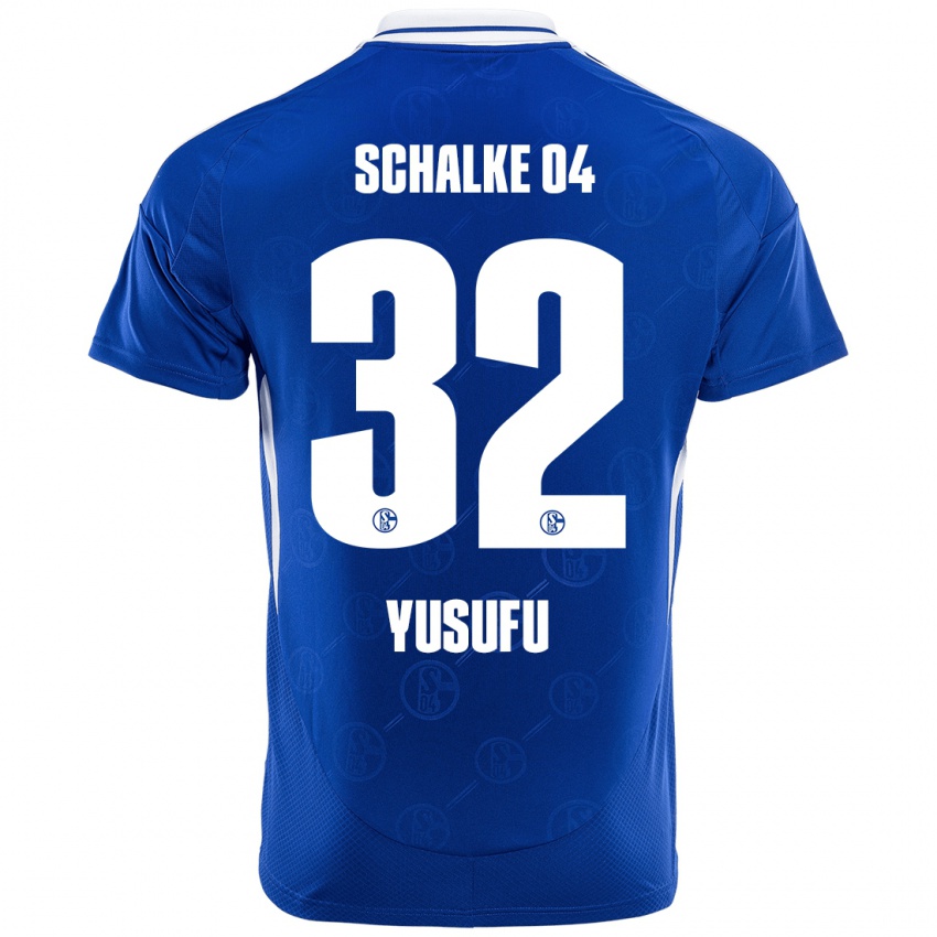 Hombre Camiseta Faaris Yusufu #32 Azul Real 1ª Equipación 2024/25 La Camisa