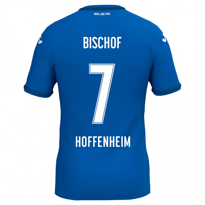 Hombre Camiseta Tom Bischof #7 Azul Real 1ª Equipación 2024/25 La Camisa