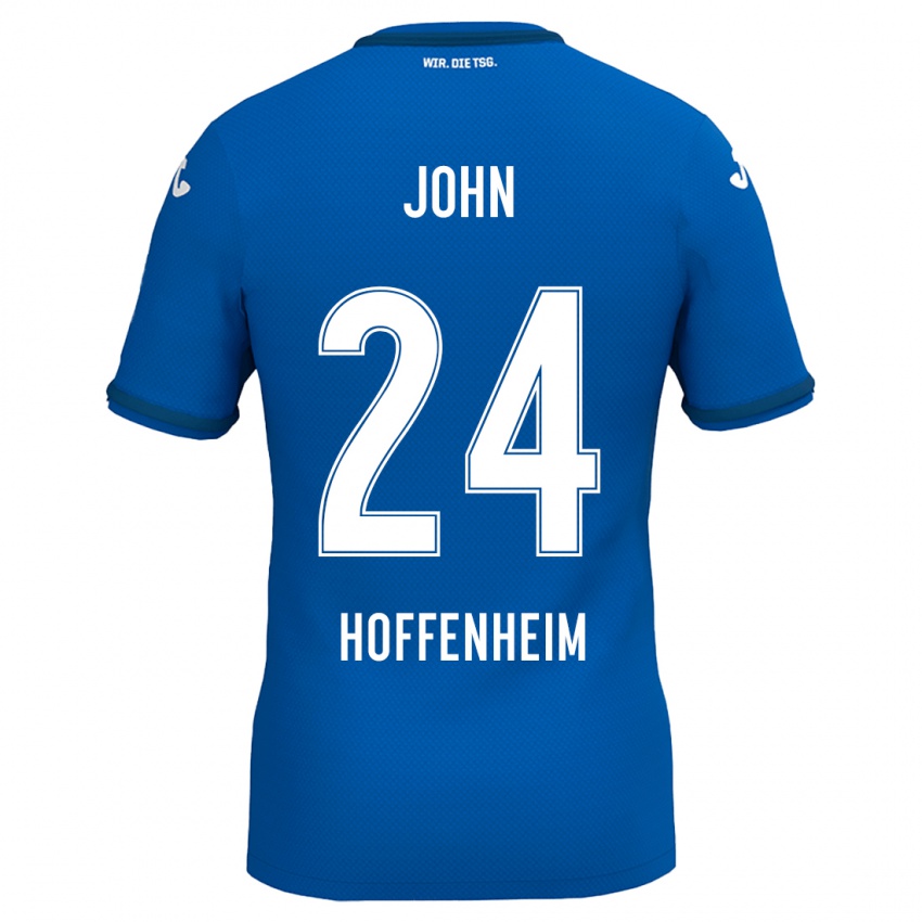 Hombre Camiseta Marco John #24 Azul Real 1ª Equipación 2024/25 La Camisa