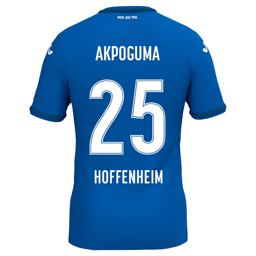 Hombre Camiseta Kevin Akpoguma #25 Azul Real 1ª Equipación 2024/25 La Camisa