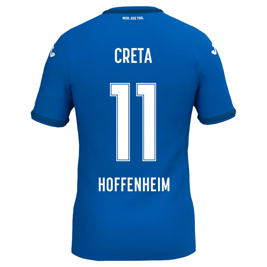 Hombre Camiseta David Creța #11 Azul Real 1ª Equipación 2024/25 La Camisa