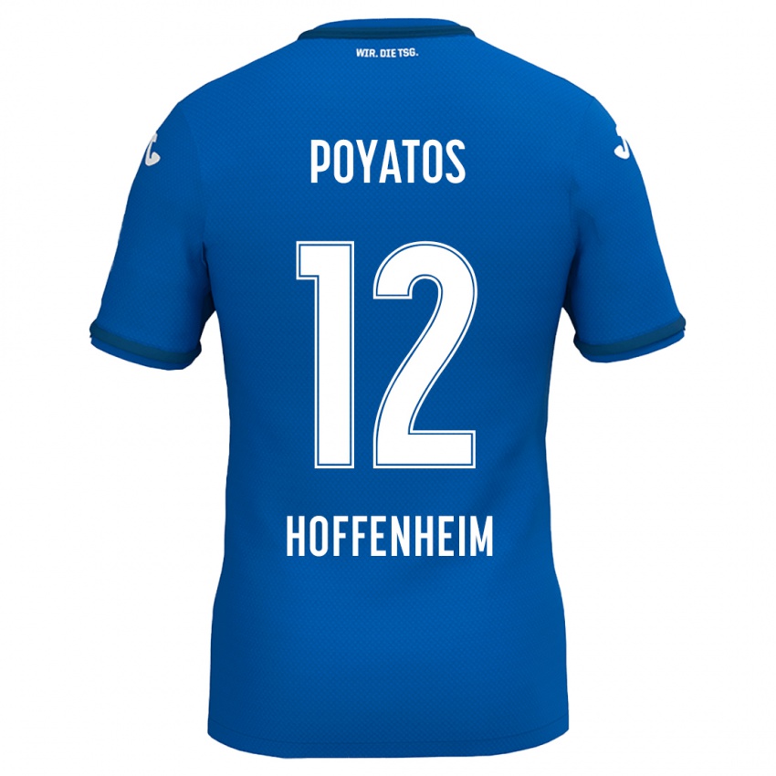 Hombre Camiseta Miguel Poyatos #12 Azul Real 1ª Equipación 2024/25 La Camisa