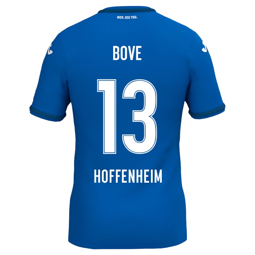 Hombre Camiseta Nevio Bove #13 Azul Real 1ª Equipación 2024/25 La Camisa