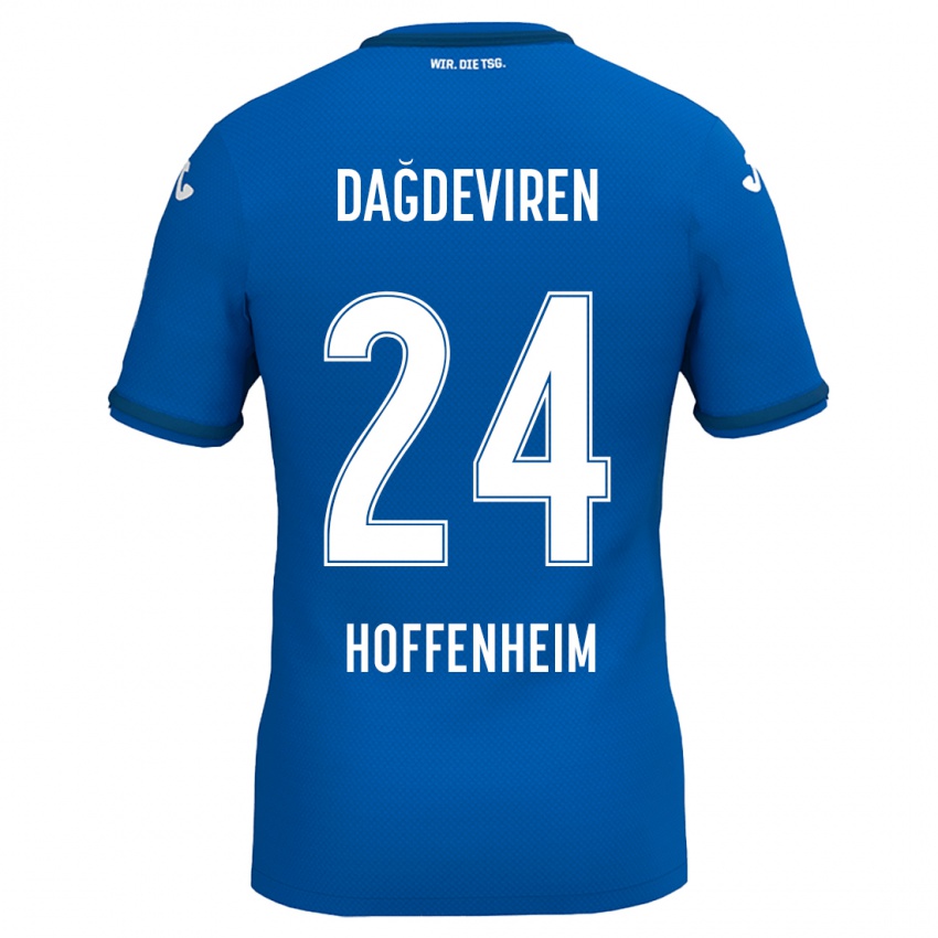 Hombre Camiseta Diren Dağdeviren #24 Azul Real 1ª Equipación 2024/25 La Camisa