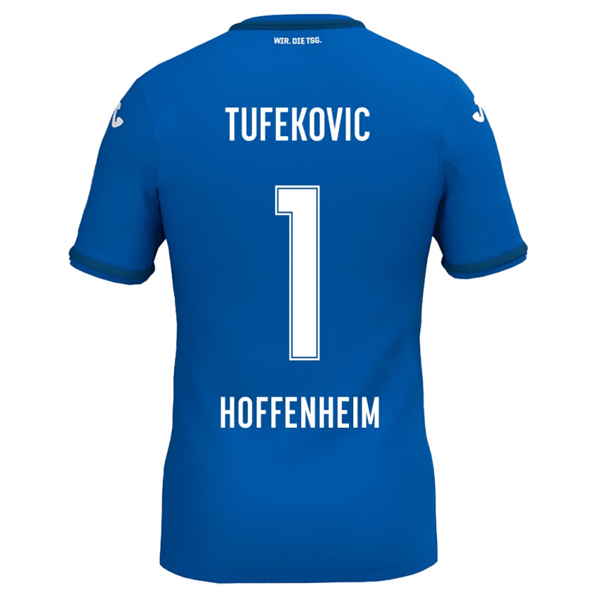 Hombre Camiseta Martina Tufekovic #1 Azul Real 1ª Equipación 2024/25 La Camisa