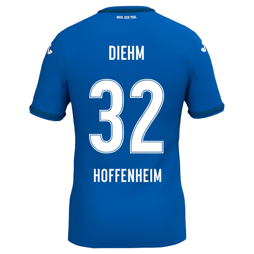 Hombre Camiseta Vanessa Diehm #32 Azul Real 1ª Equipación 2024/25 La Camisa