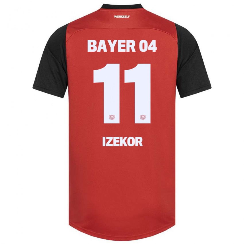 Hombre Camiseta Ken Izekor #11 Rojo Negro 1ª Equipación 2024/25 La Camisa