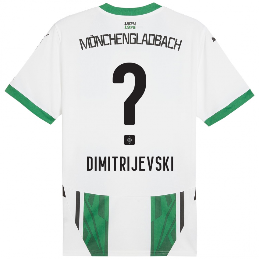 Hombre Camiseta Maximilian Dimitrijevski #0 Blanco Verde 1ª Equipación 2024/25 La Camisa