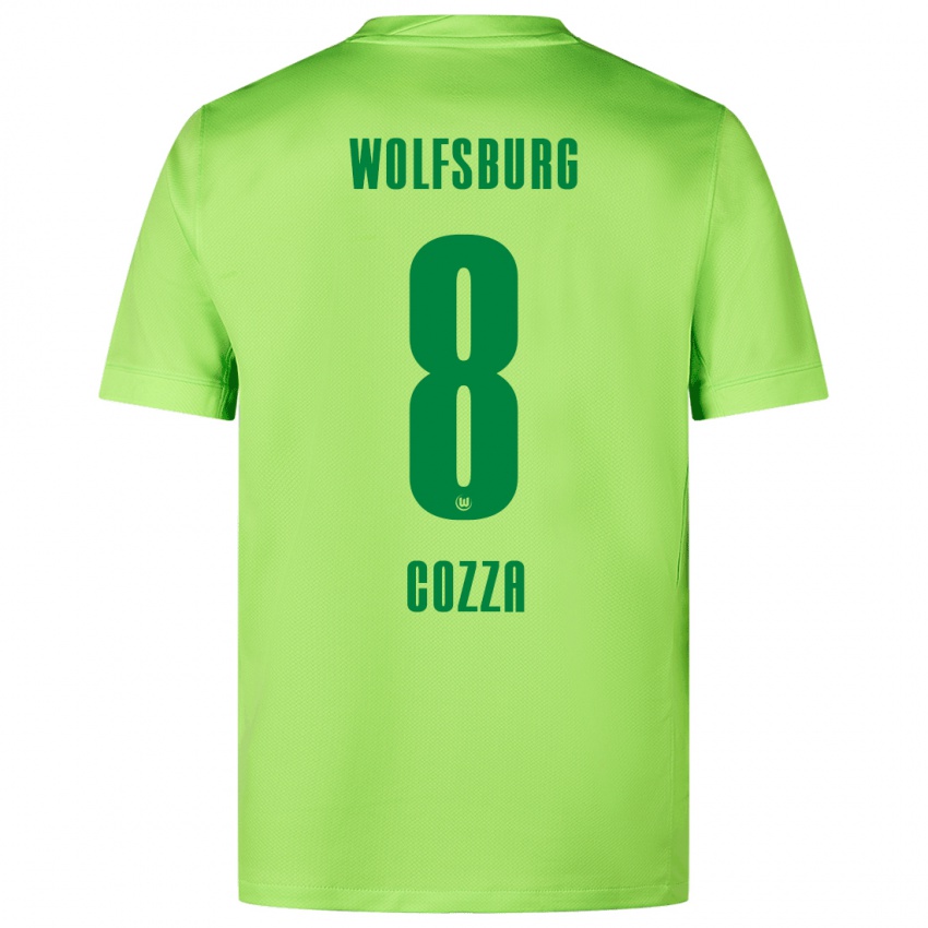 Hombre Camiseta Nicolas Cozza #8 Verde Fluorescente 1ª Equipación 2024/25 La Camisa