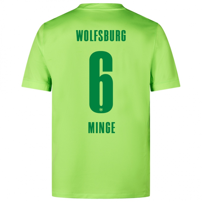 Hombre Camiseta Janina Minge #6 Verde Fluorescente 1ª Equipación 2024/25 La Camisa