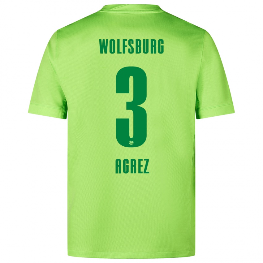 Hombre Camiseta Sara Agrež #3 Verde Fluorescente 1ª Equipación 2024/25 La Camisa