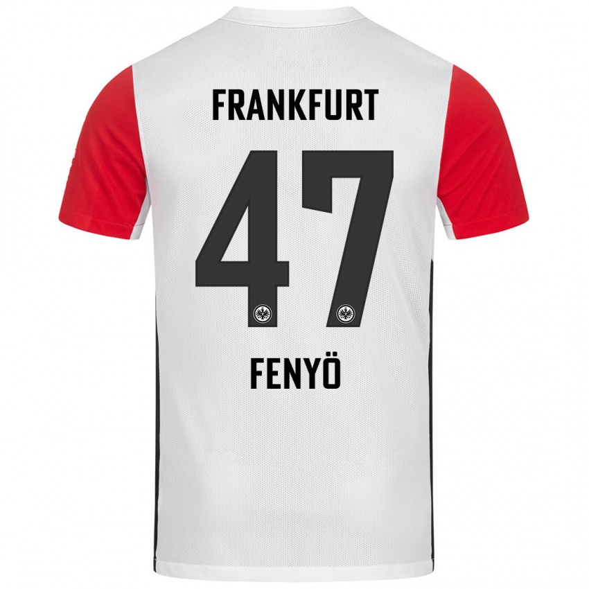 Hombre Camiseta Noah Fenyö #47 Blanco Rojo 1ª Equipación 2024/25 La Camisa