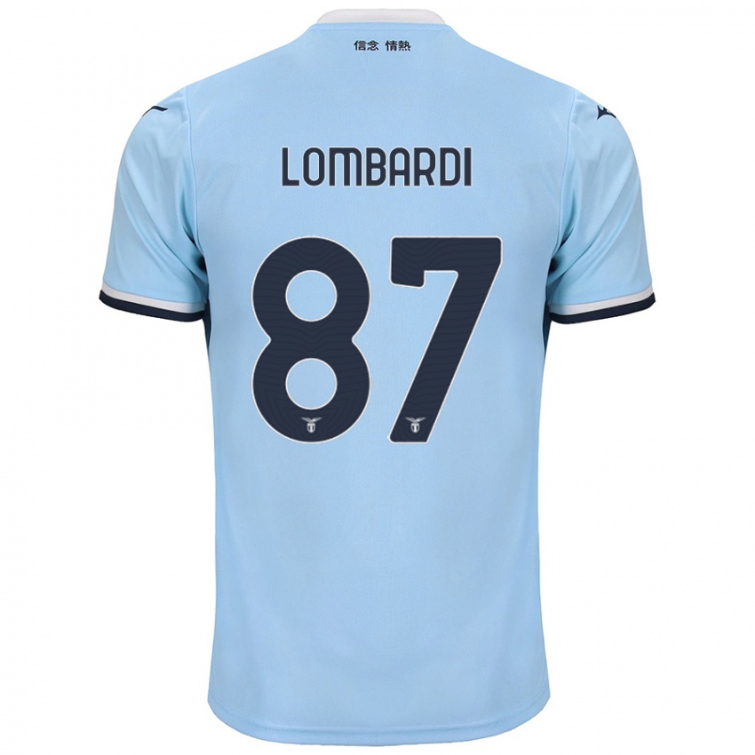 Hombre Camiseta Cristiano Lombardi #87 Azul 1ª Equipación 2024/25 La Camisa