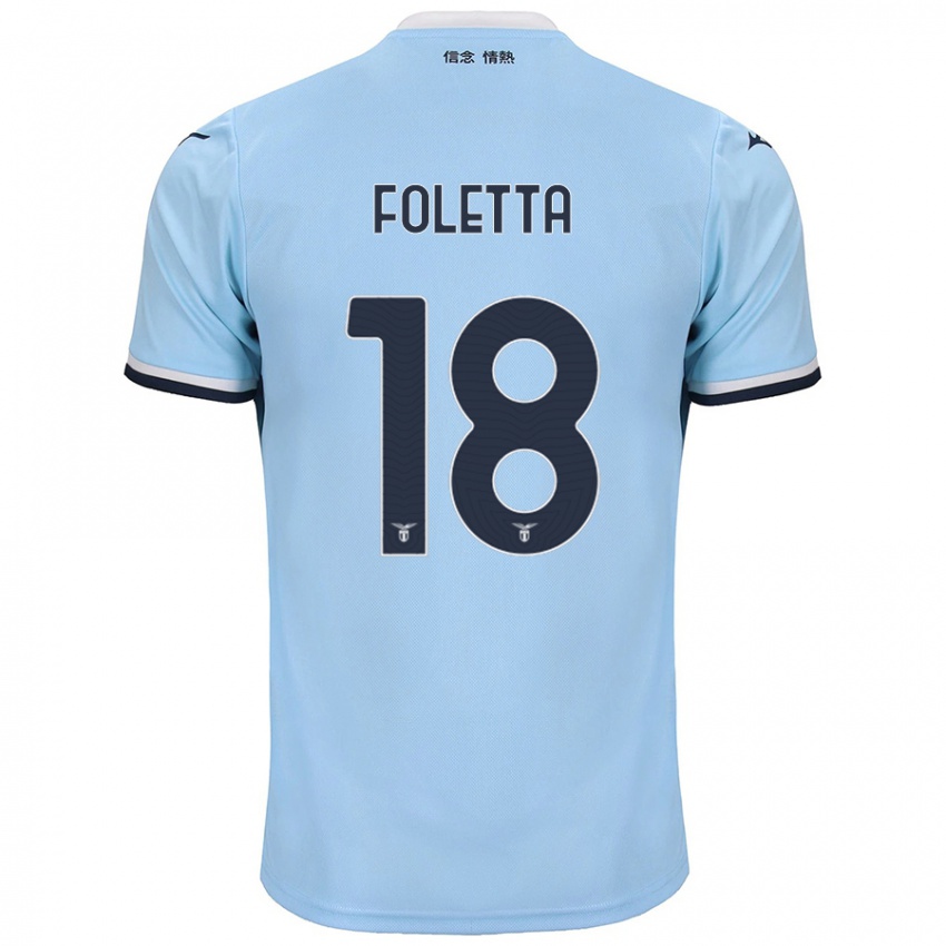 Hombre Camiseta Isabella Foletta #18 Azul 1ª Equipación 2024/25 La Camisa