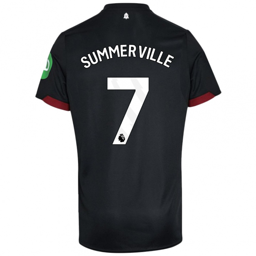 Hombre Camiseta Crysencio Summerville #7 Negro Blanco 2ª Equipación 2024/25 La Camisa