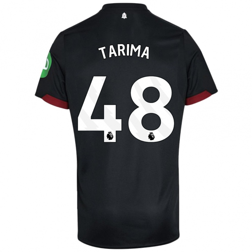 Hombre Camiseta Sean Tarima #48 Negro Blanco 2ª Equipación 2024/25 La Camisa