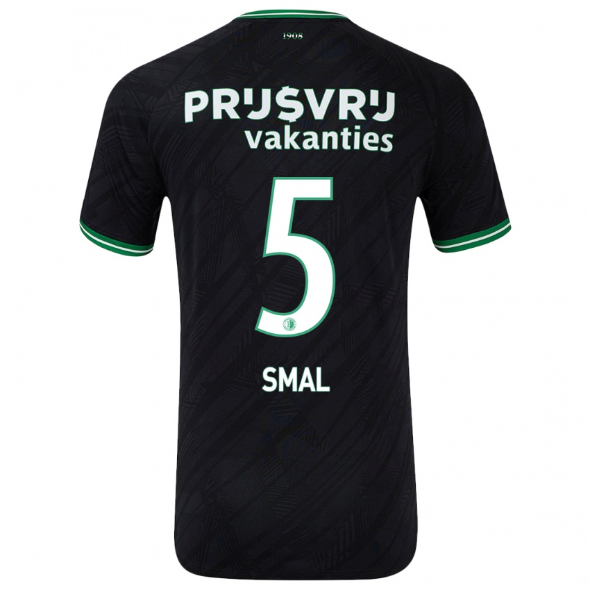 Hombre Camiseta Gijs Smal #5 Negro Verde 2ª Equipación 2024/25 La Camisa