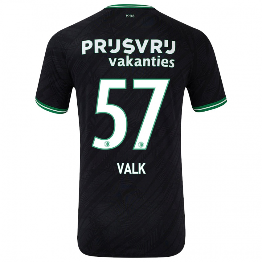 Hombre Camiseta Sem Valk #57 Negro Verde 2ª Equipación 2024/25 La Camisa