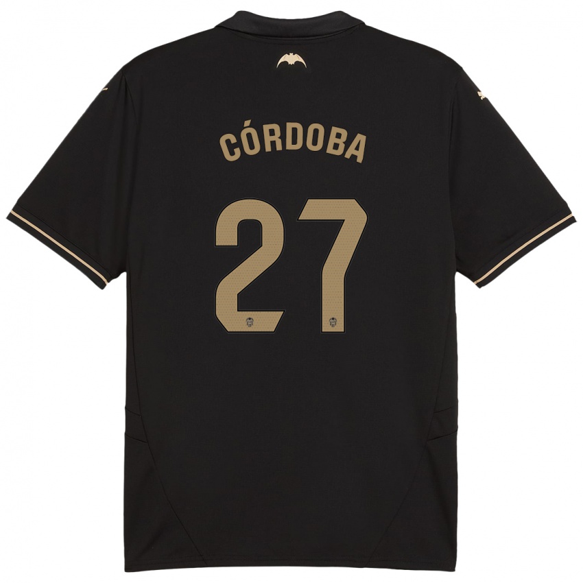 Hombre Camiseta Iker Córdoba #27 Negro 2ª Equipación 2024/25 La Camisa