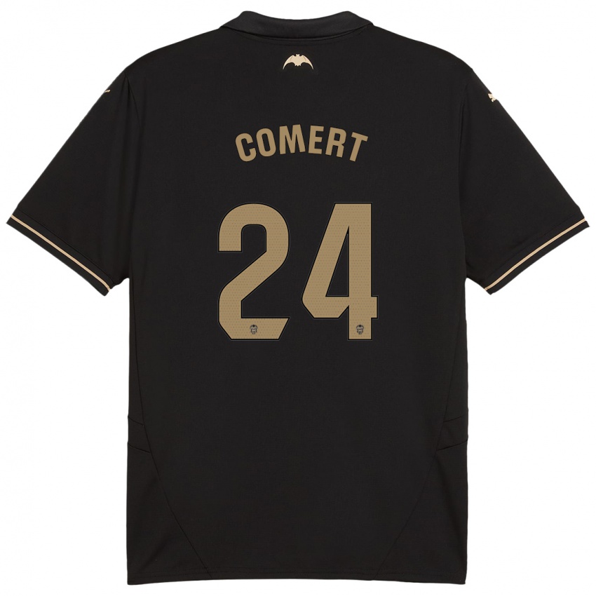 Hombre Camiseta Eray Comert #24 Negro 2ª Equipación 2024/25 La Camisa