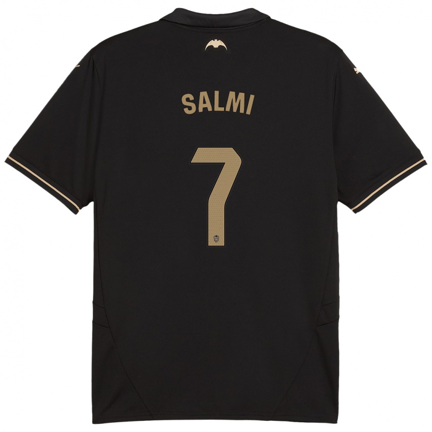 Hombre Camiseta Iina Salmi #7 Negro 2ª Equipación 2024/25 La Camisa